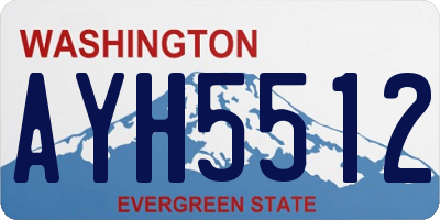 WA license plate AYH5512