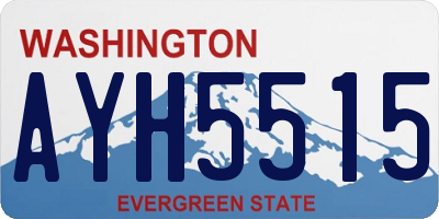 WA license plate AYH5515