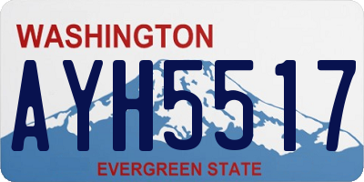 WA license plate AYH5517