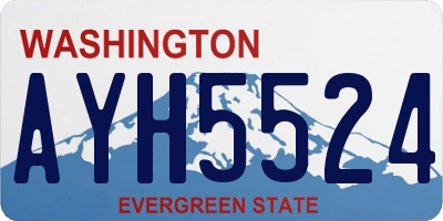 WA license plate AYH5524