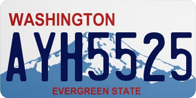 WA license plate AYH5525
