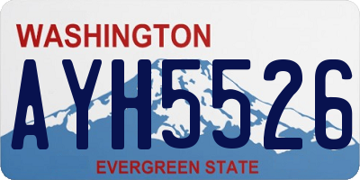WA license plate AYH5526