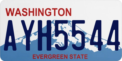 WA license plate AYH5544
