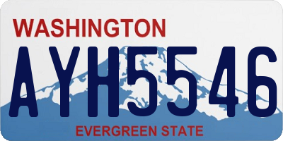 WA license plate AYH5546