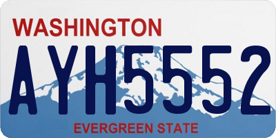 WA license plate AYH5552