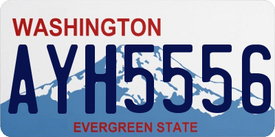 WA license plate AYH5556