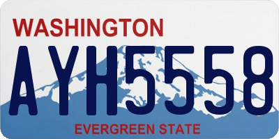 WA license plate AYH5558