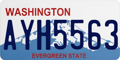 WA license plate AYH5563