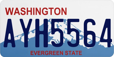 WA license plate AYH5564