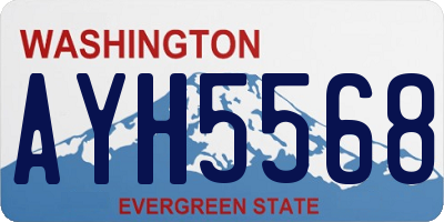 WA license plate AYH5568