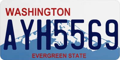 WA license plate AYH5569
