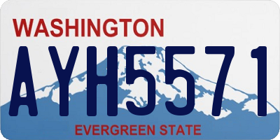 WA license plate AYH5571