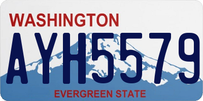 WA license plate AYH5579