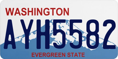 WA license plate AYH5582