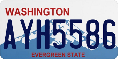 WA license plate AYH5586