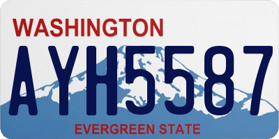 WA license plate AYH5587