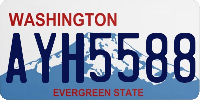 WA license plate AYH5588