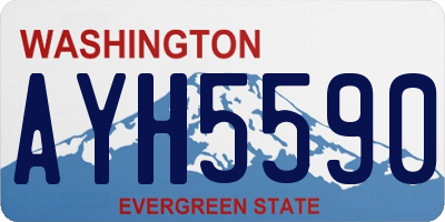WA license plate AYH5590