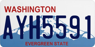WA license plate AYH5591