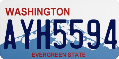 WA license plate AYH5594