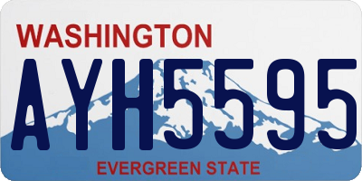 WA license plate AYH5595