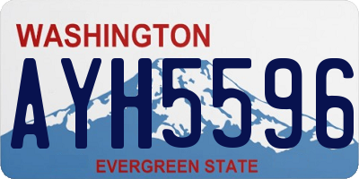 WA license plate AYH5596