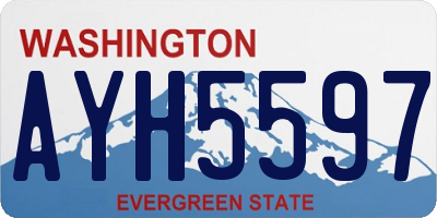 WA license plate AYH5597