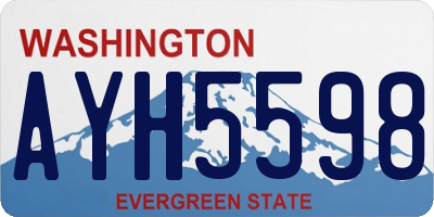 WA license plate AYH5598