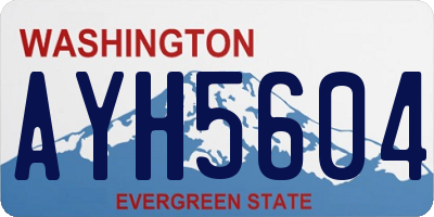 WA license plate AYH5604