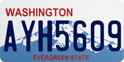 WA license plate AYH5609