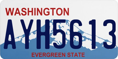 WA license plate AYH5613