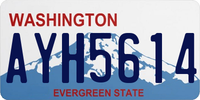 WA license plate AYH5614