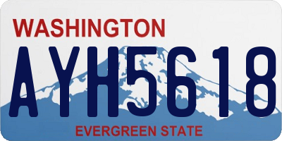 WA license plate AYH5618