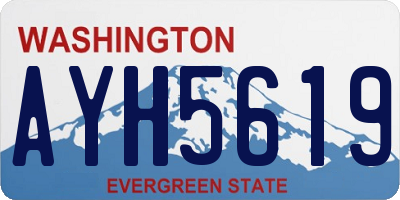 WA license plate AYH5619