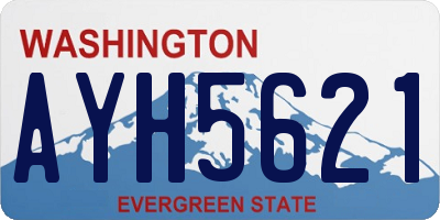 WA license plate AYH5621
