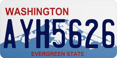WA license plate AYH5626