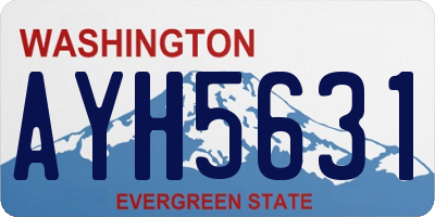 WA license plate AYH5631