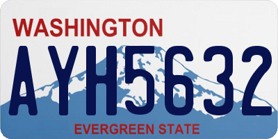 WA license plate AYH5632
