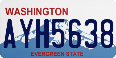 WA license plate AYH5638