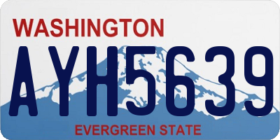 WA license plate AYH5639
