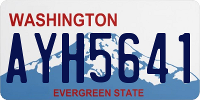 WA license plate AYH5641