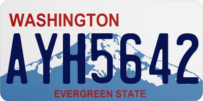 WA license plate AYH5642