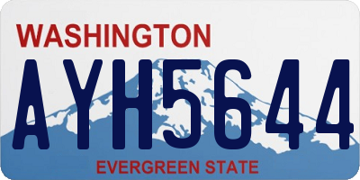 WA license plate AYH5644