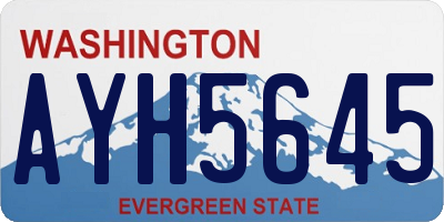 WA license plate AYH5645