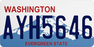 WA license plate AYH5646