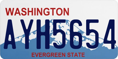 WA license plate AYH5654