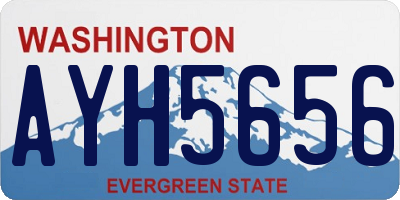 WA license plate AYH5656