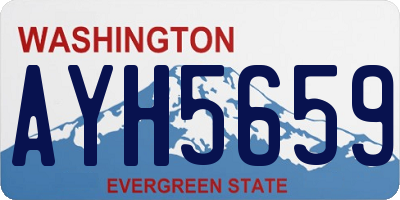 WA license plate AYH5659