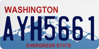 WA license plate AYH5661