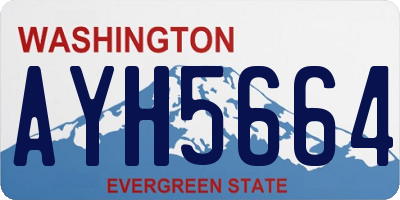 WA license plate AYH5664